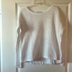 Prana White organic cotton sweater.